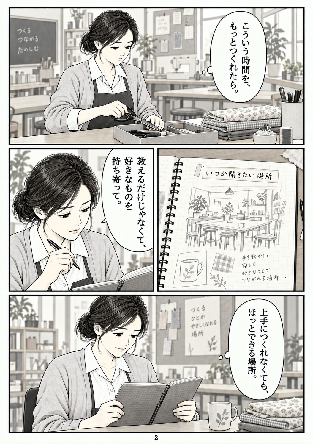 第2ページ。しまっていたノート