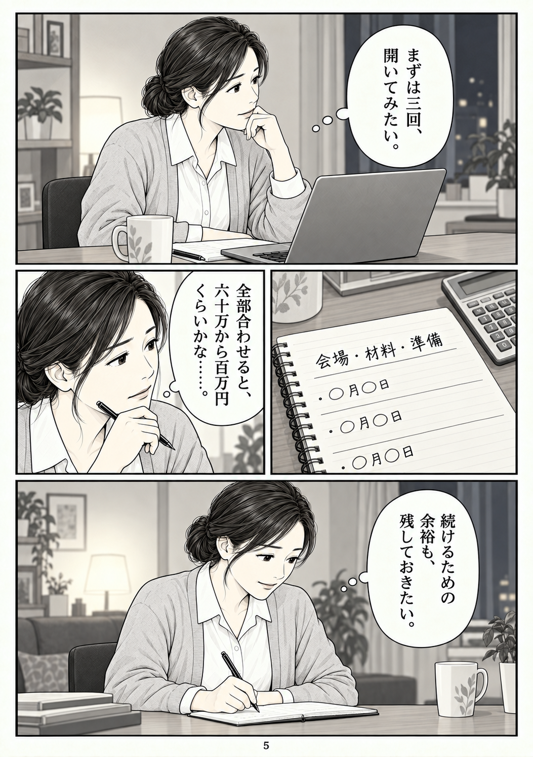 第5ページ。最初の一歩の値段