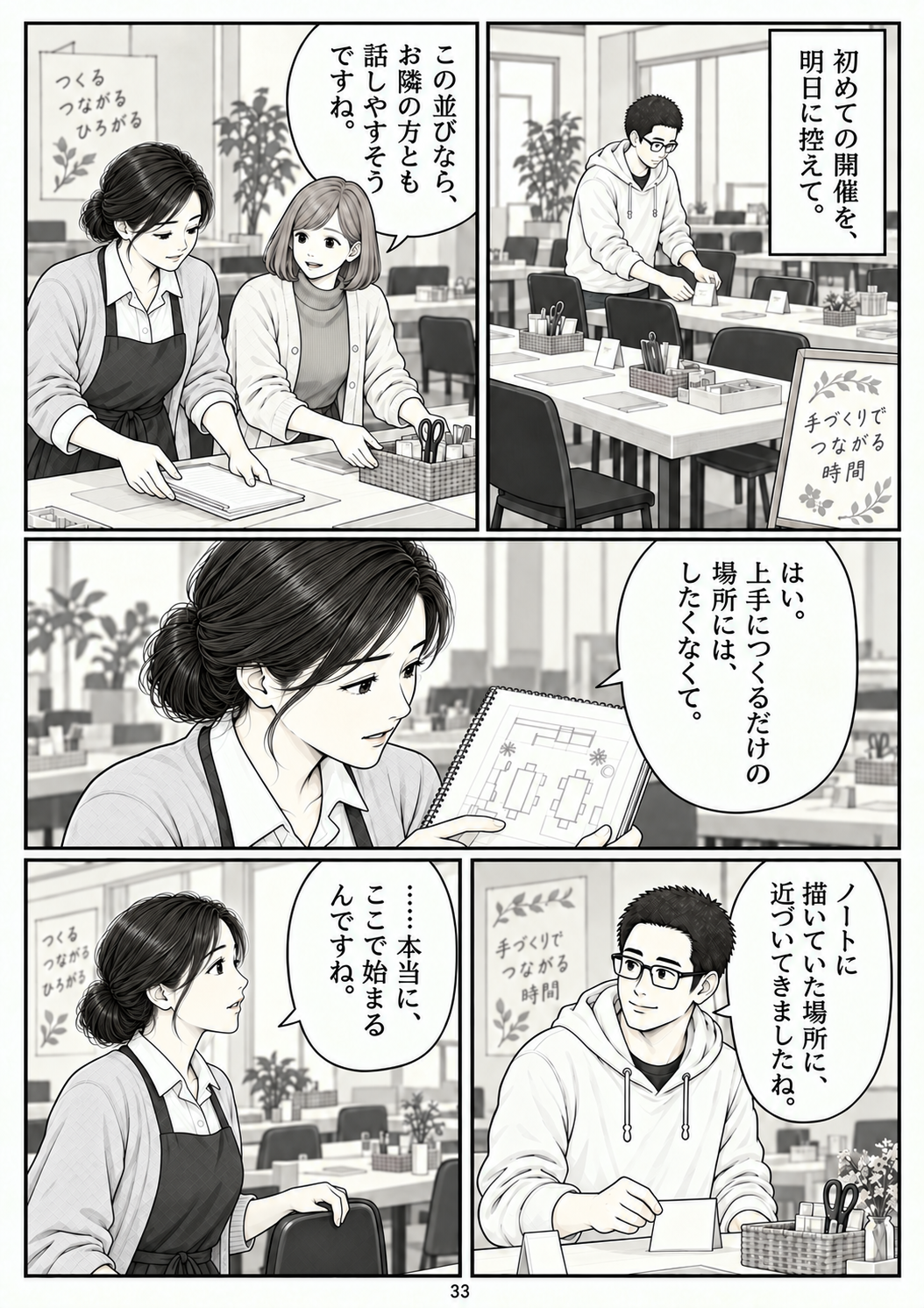 第33ページ。前日の会場