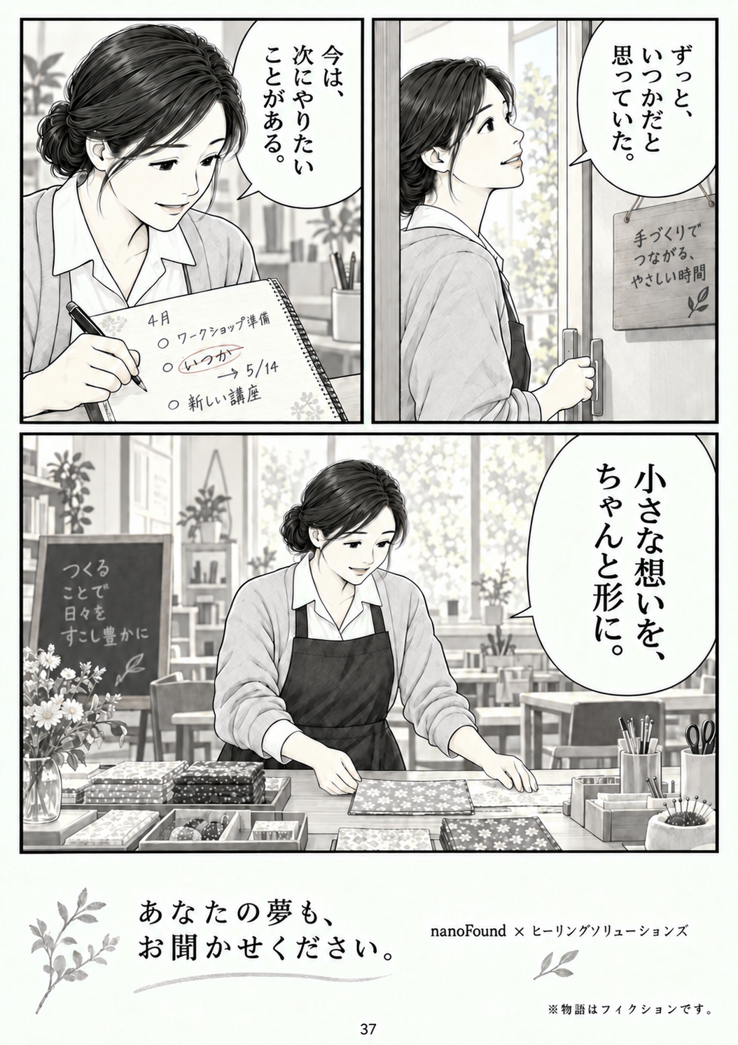 第37ページ。いつかを始める