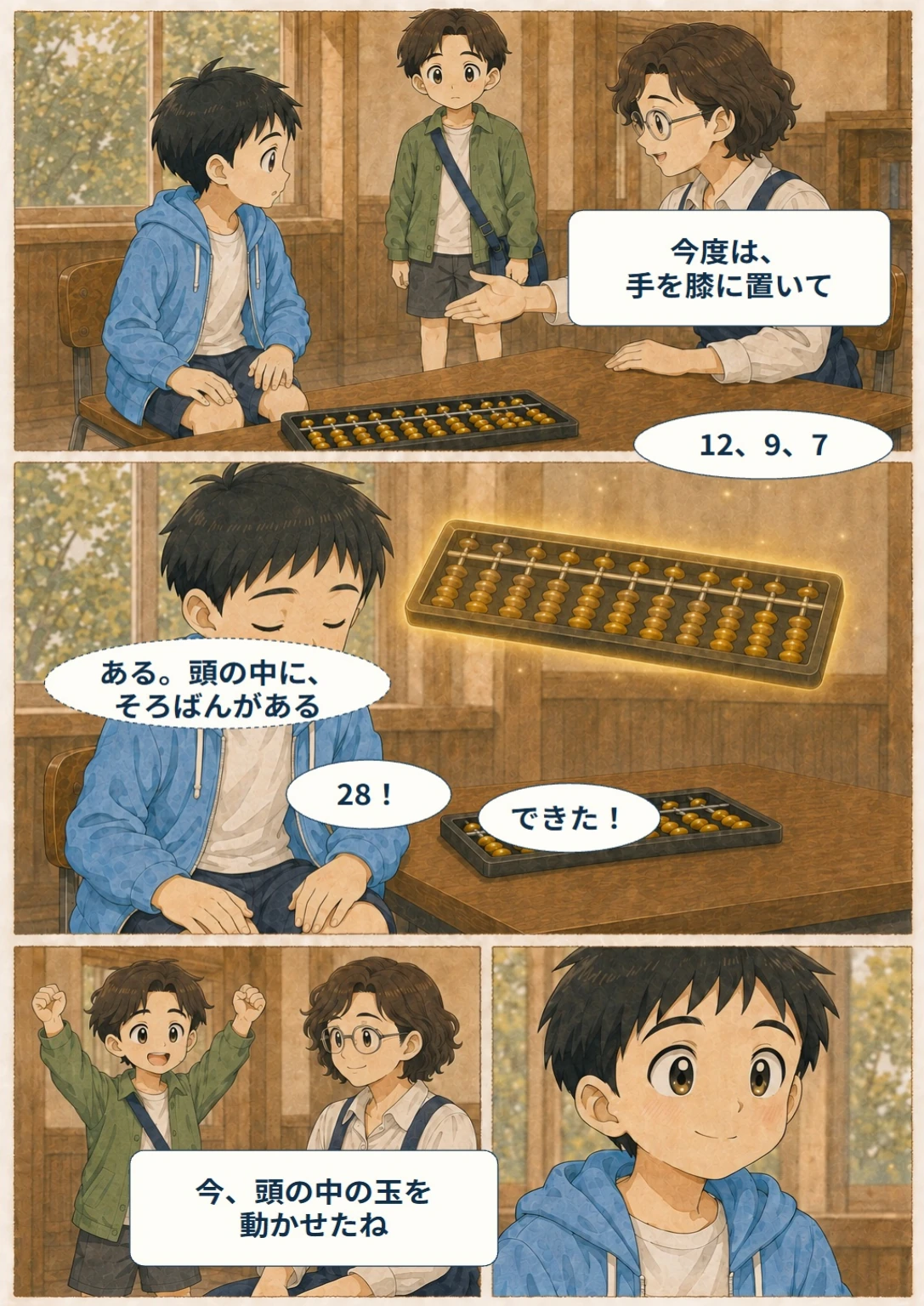あと10秒!ぼくらのスコア大作戦 第12ページ。頭の中で、動いた。台詞は直後の読みやすい表示で確認できます。
